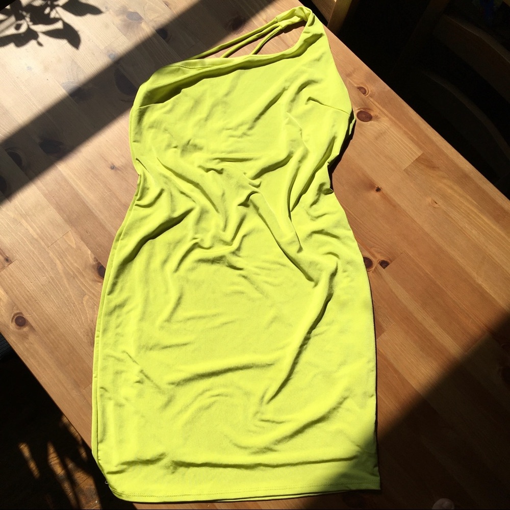 Fashion Nova Dress Neon Color Size XL
